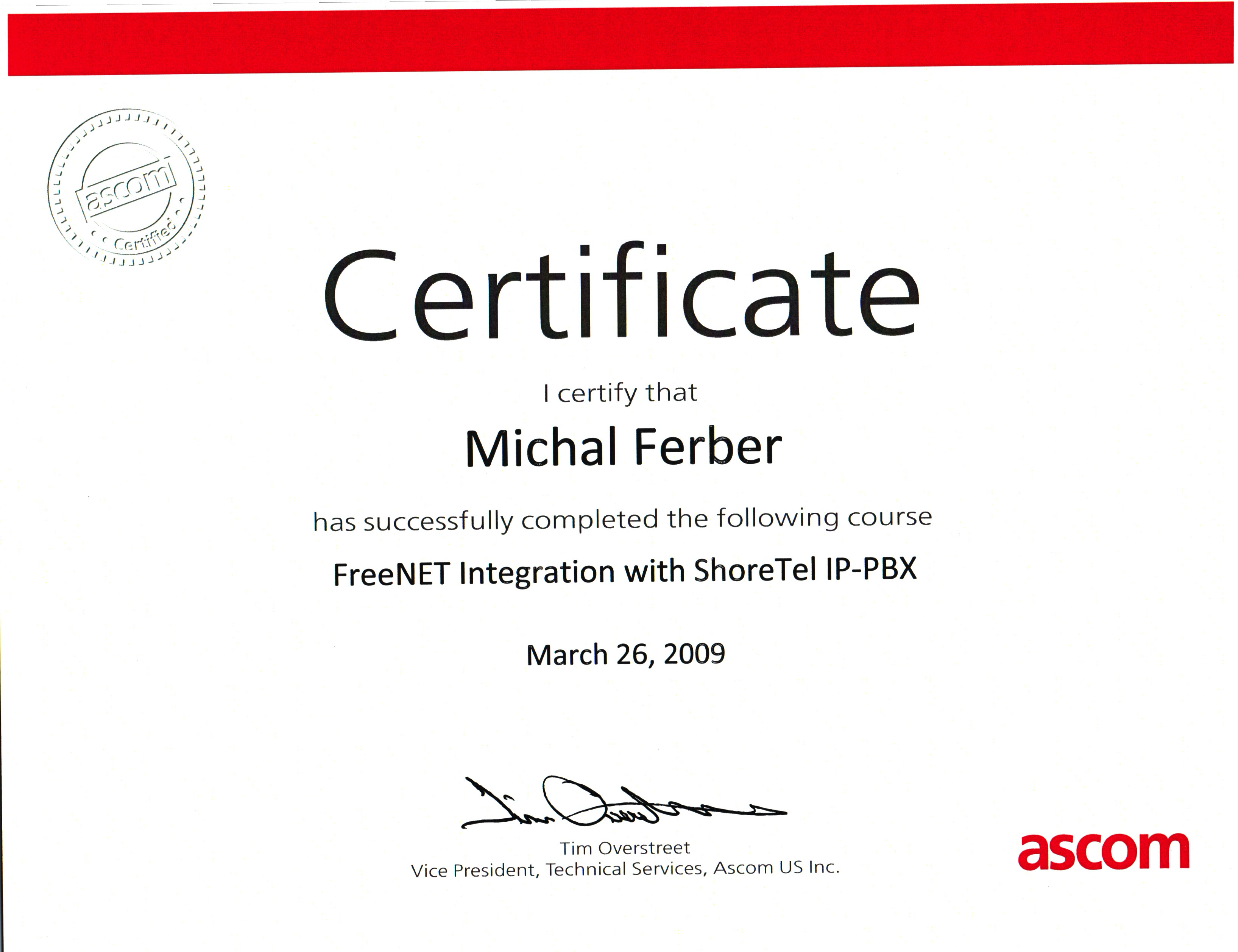 2009 03 26 Ascom FreeNET ShoreTel